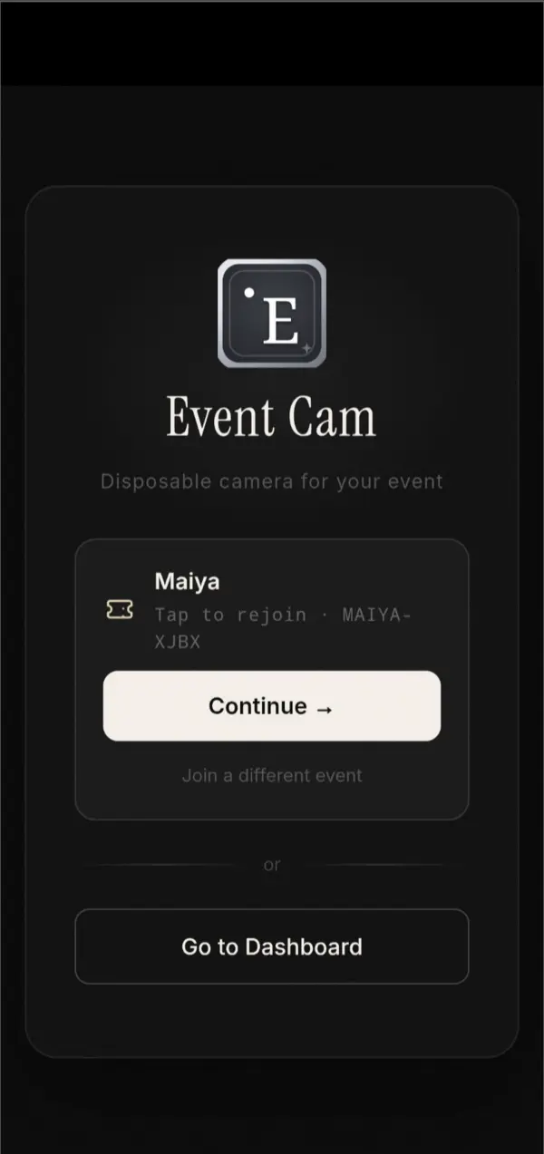 Join an event by scanning a QR code